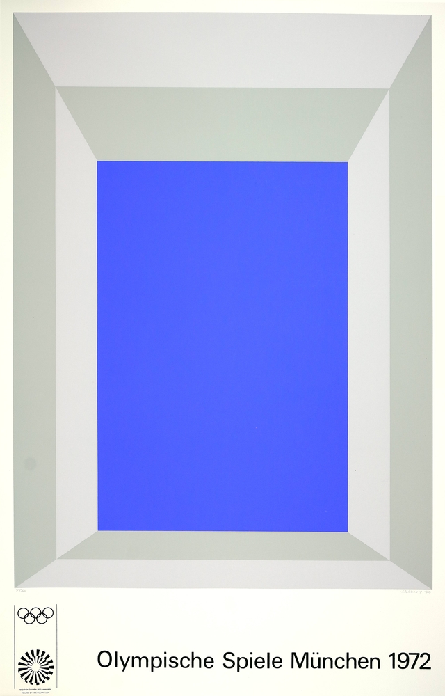 Auktionshaus Quentin Berlin  Künstlergrafik Albers  Josef  Ein hochblaues Firmament (Olympia). 1970