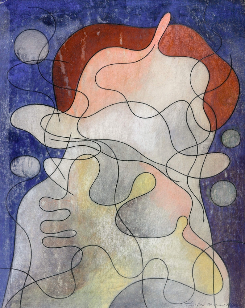 Auktionshaus Quentin Berlin  Gemälde Werner  Theodor  Gäa. Komposition Nr. 19/40. 1940.