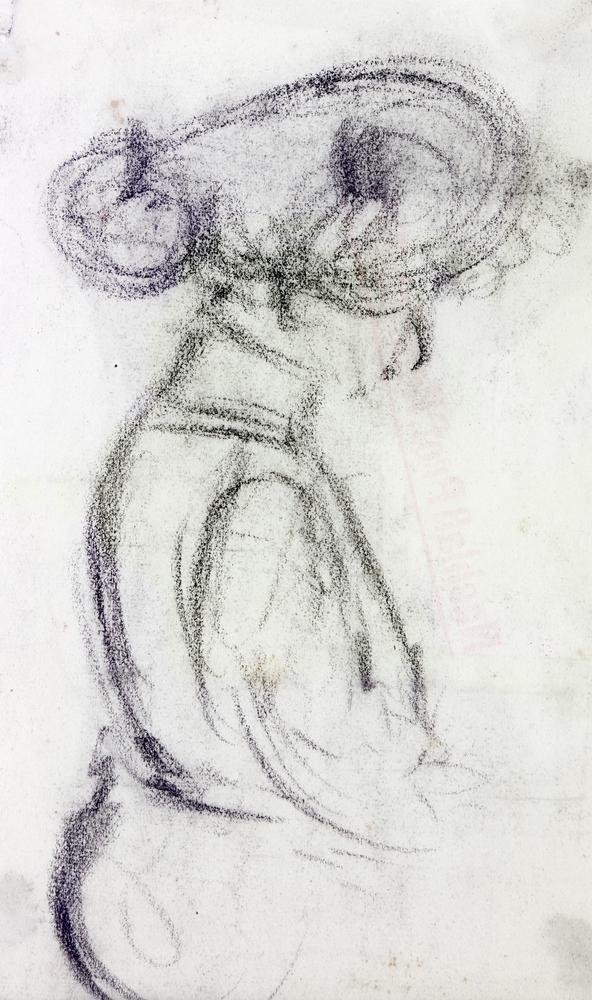 Auktionshaus Quentin Berlin  Zeichnungen Zille  Heinrich  Sitzende Frau nach rechts.