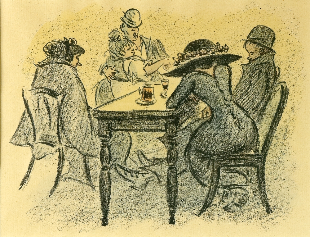 Auktionshaus Quentin Berlin  Künstlergrafik Zille  Heinrich  Tanz im Restaurant ''Zum Nußbaum''. 1919