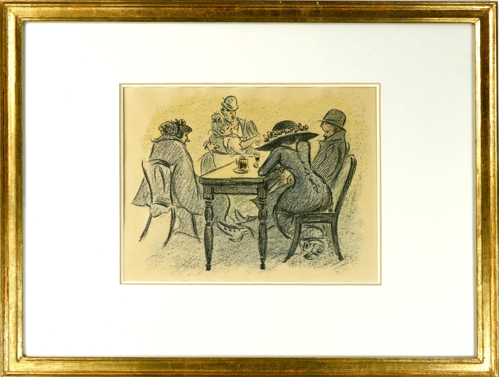 Auktionshaus Quentin Berlin  Künstlergrafik Zille  Heinrich  Tanz im Restaurant ''Zum Nußbaum''. 1919