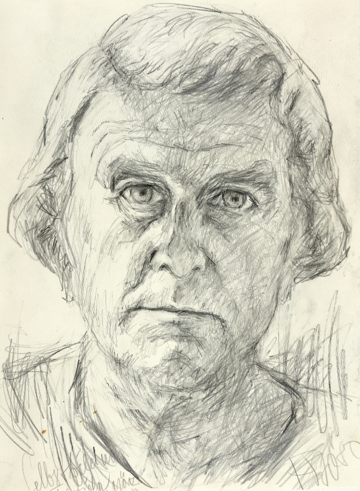 Auktionshaus Quentin Berlin  Zeichnungen Börner  Fritz  Selbstbildnis. 1980