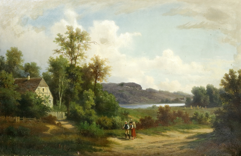 Auktionshaus Quentin Berlin  Gemälde Schönrock  Julius  Märkische Landschaft.