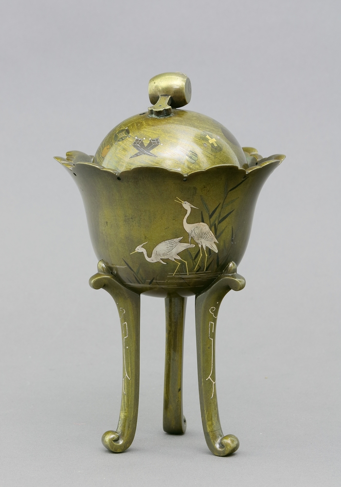 Auktionshaus Quentin Berlin  Asiatika Japan  Räuchergefäß  Sentoku (Messing) 19. Jh.
