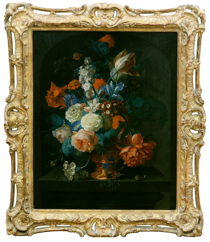 Auktionshaus Quentin Berlin  Gemälde Roepel  Coenraet  Blumenstillleben in einer Vase.