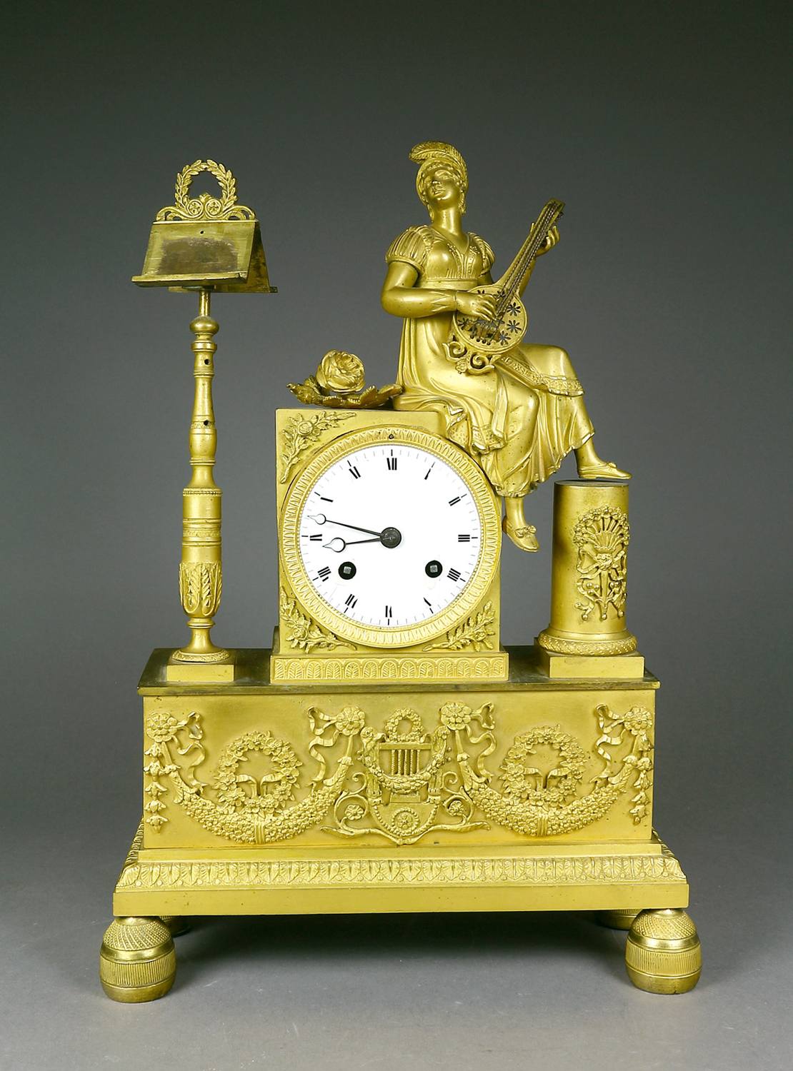 Auktionshaus Quentin Berlin  Möbel / Einrichtungsgegenstände Uhr  Kaminuhr  Empire  Frankreich  um 1820