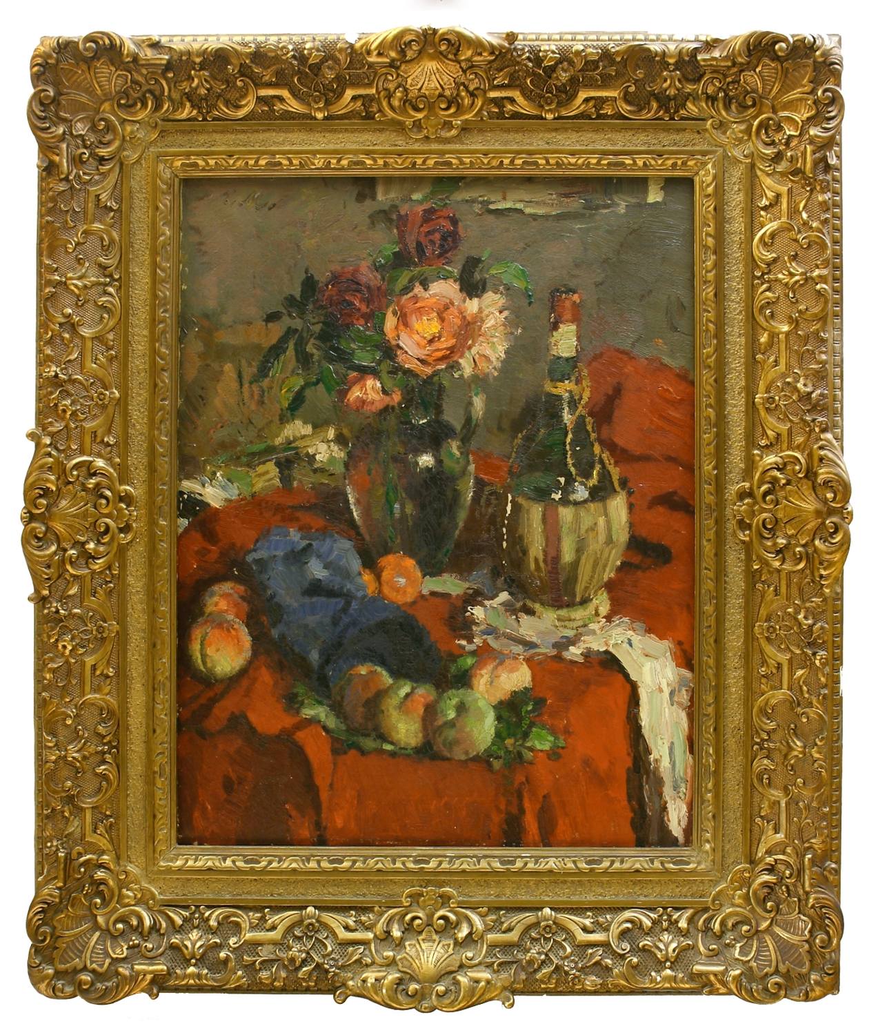 Auktionshaus Quentin Berlin  Gemälde Muhrmann  Ludwig  Stillleben. Vase mit RosenstrauÃ