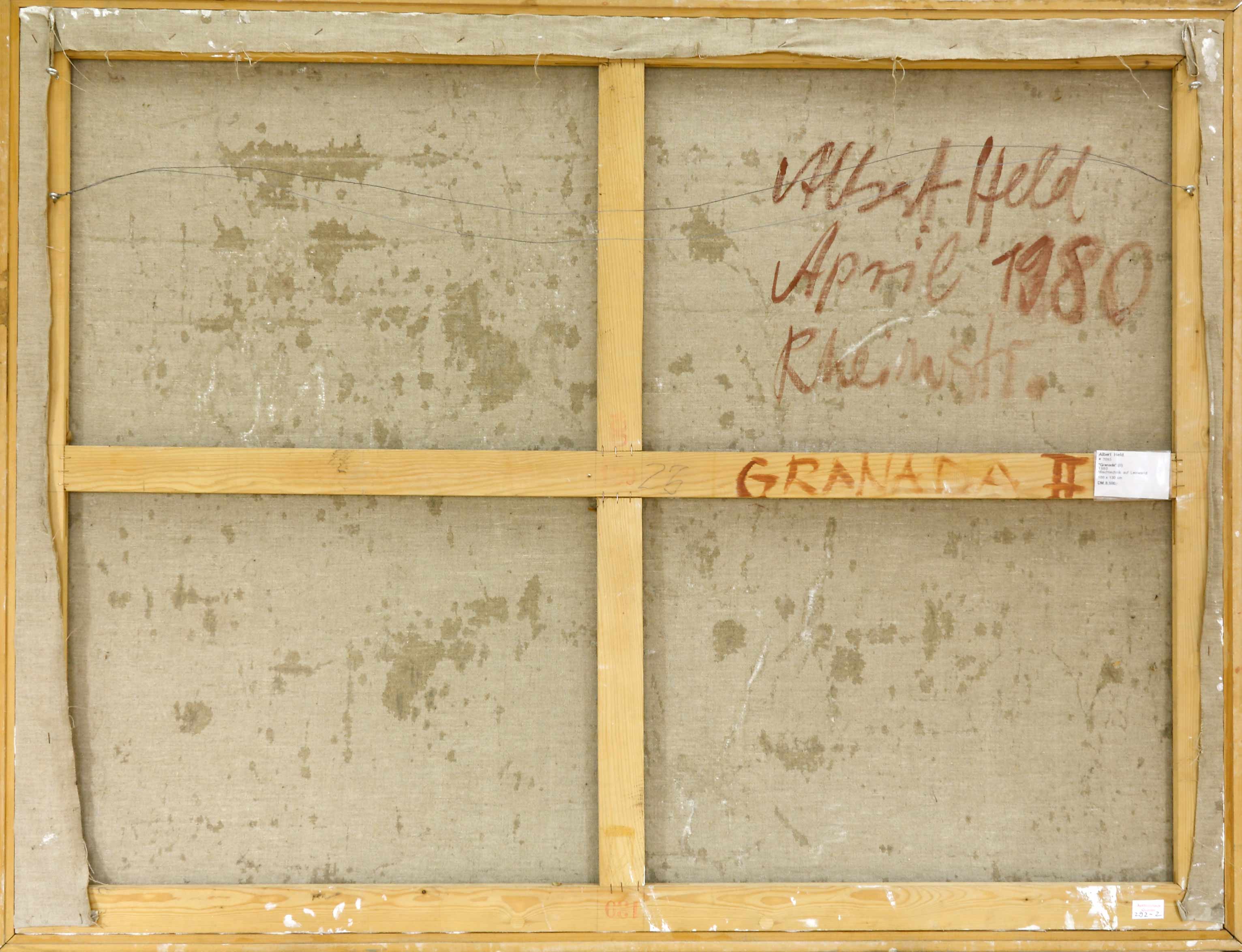 Auktionshaus Quentin Berlin Held  Albert  Granada (II). April 1980
