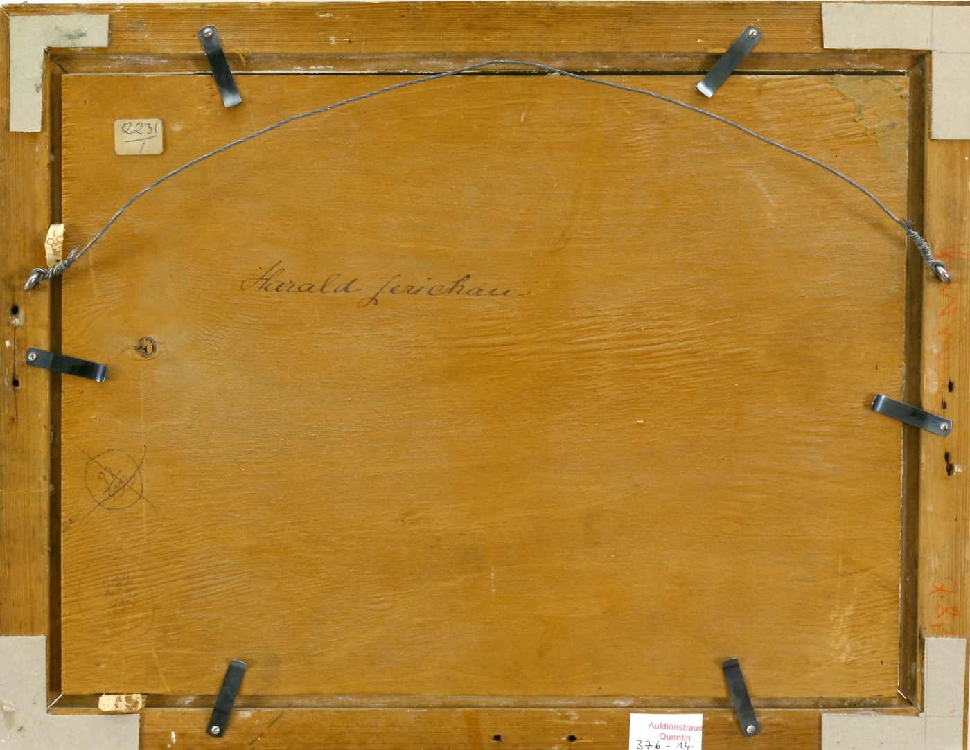 Auktionshaus Quentin Berlin  Gemälde Jerichau  Harald  Klippefremspring (Felsformation  Landschaftsstudie)