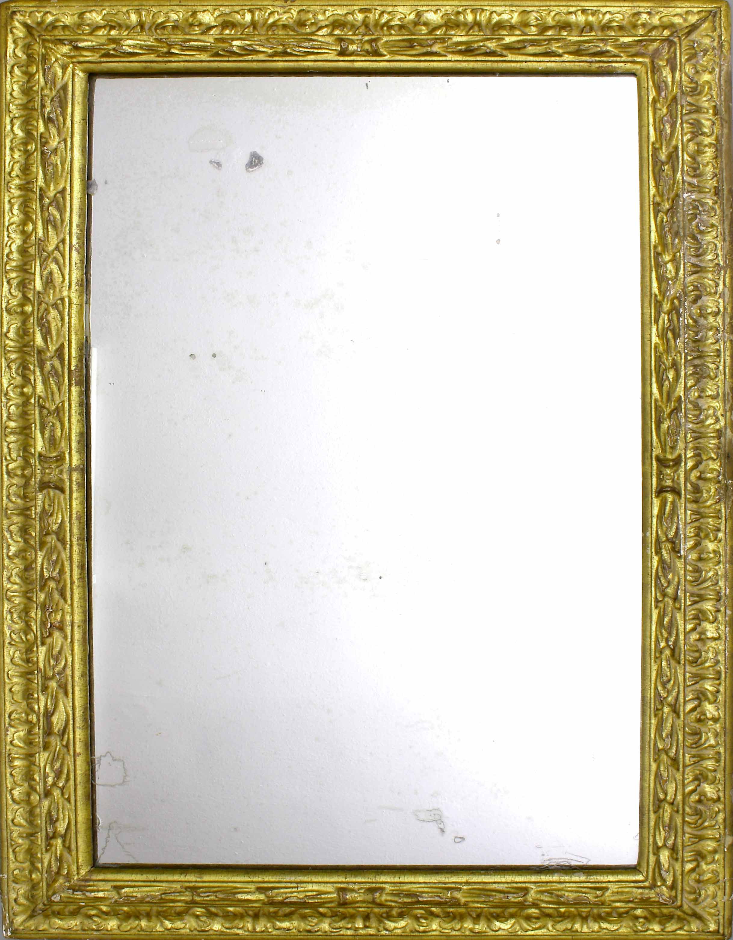 Auktionshaus Quentin Berlin GemÃ¤lderahmen mit Spiegel  Italien  17. Jh. Geschnitzt und vergoldet. Original GrÃ¶Ãe. 85 x 53 5 cm. Lichtes MaÃ 72 5 x 42 5 cm.