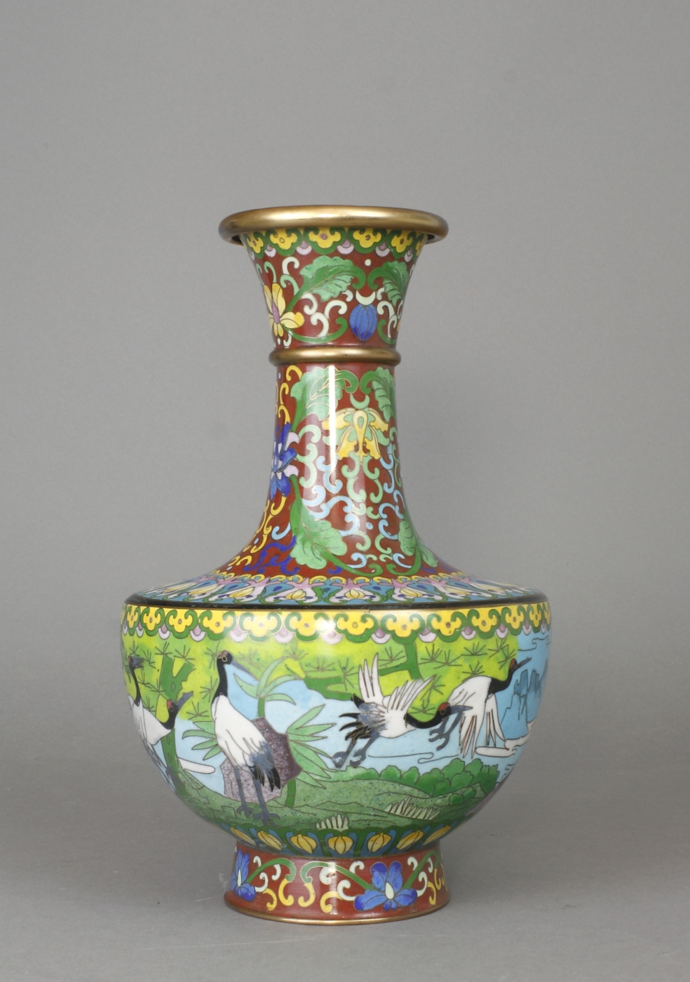 Auktionshaus Quentin Berlin  Asiatika China  Vase  CloisonnÃ©