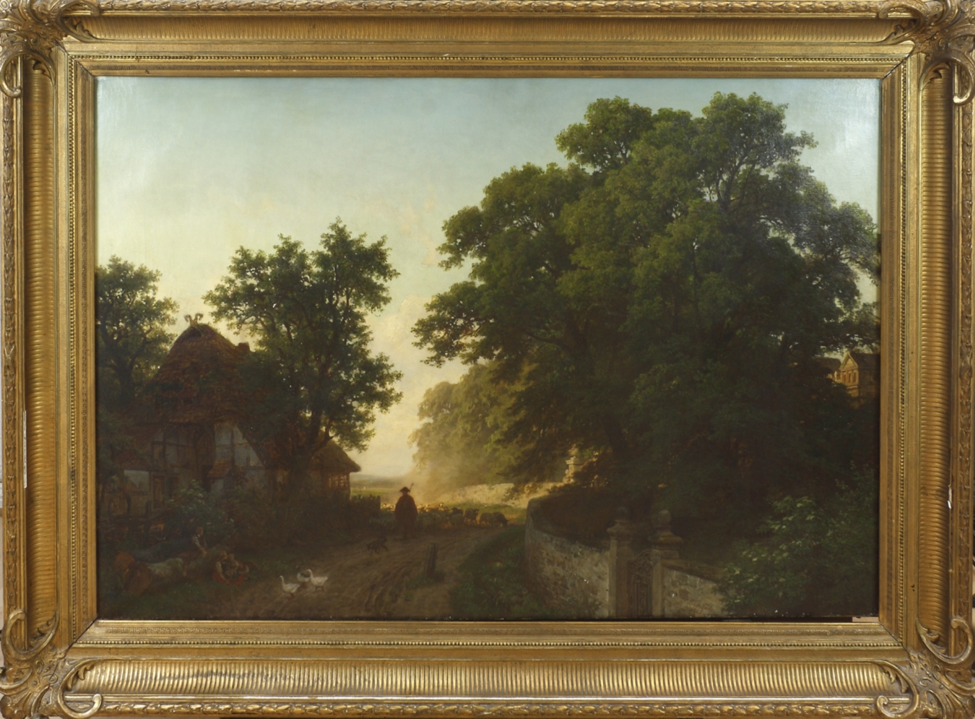 Auktionshaus Quentin Berlin Tacke  Ludwig  Heimkehr der Herde bei AbenddÃ¤mmerung. 1882