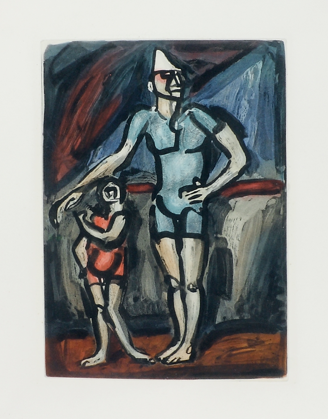 Auktionshaus Quentin Berlin  Künstlergrafik Rouault  Georges  Le Clown et enfant. 1930