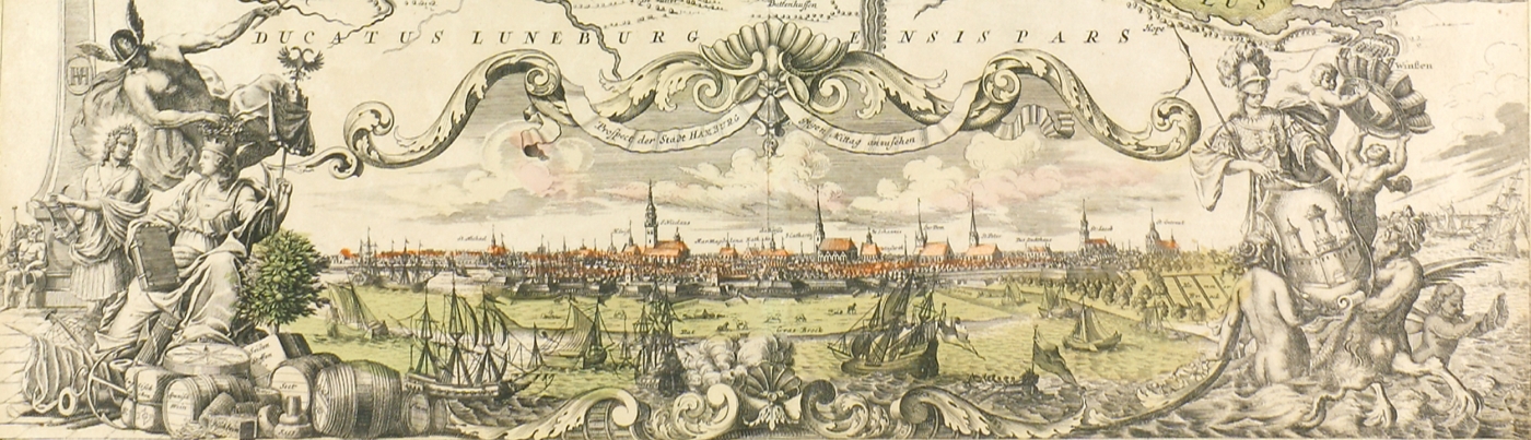 Auktionshaus Quentin Berlin  Dekorative Grafik Landkarte  Hamburg  Johann Baptist Homann  NÃ¼rnberg  um 1710