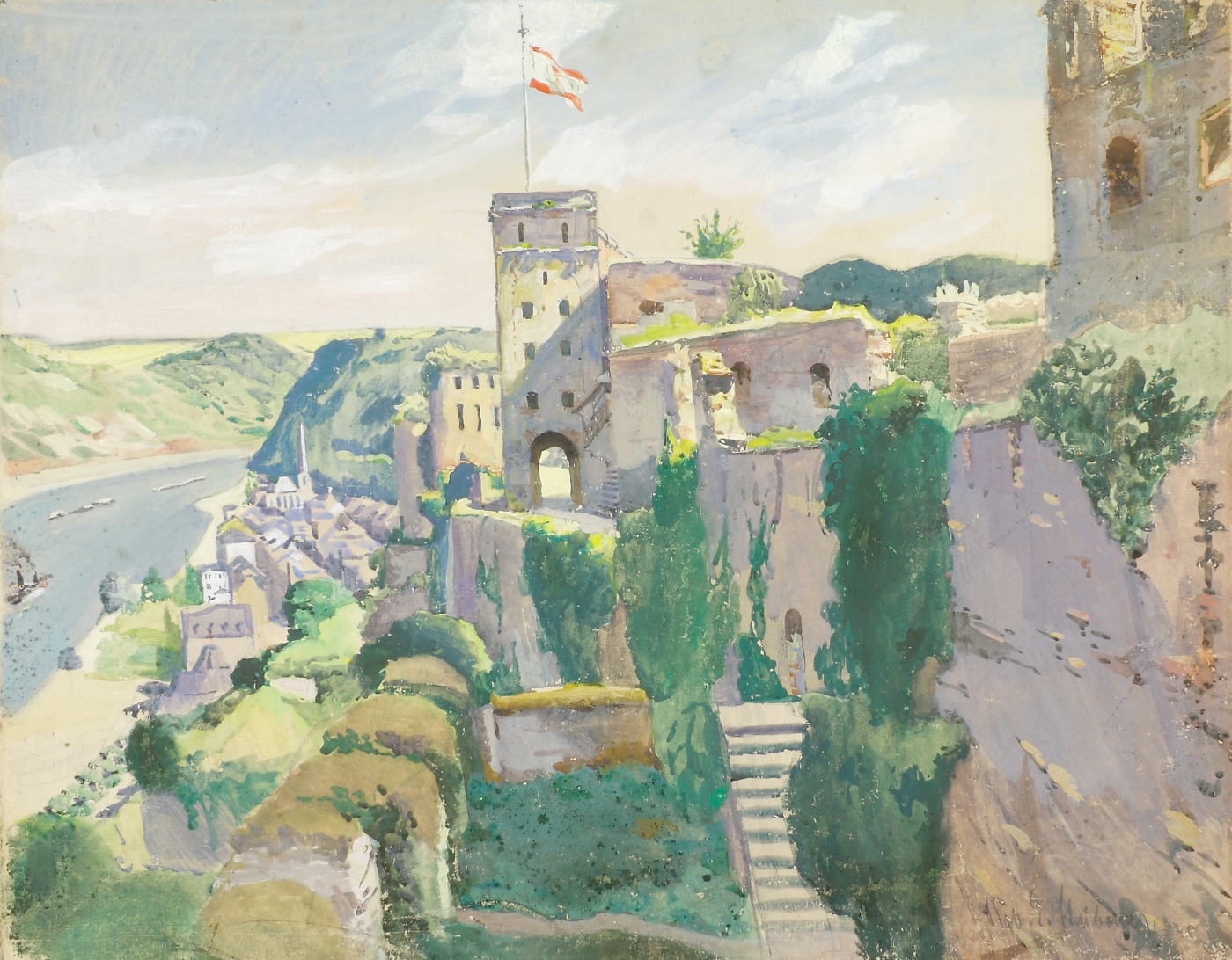 Auktionshaus Quentin Berlin StÃ¼bner  Rudolf Emil  Burg Rheinfels  Sankt Goar
