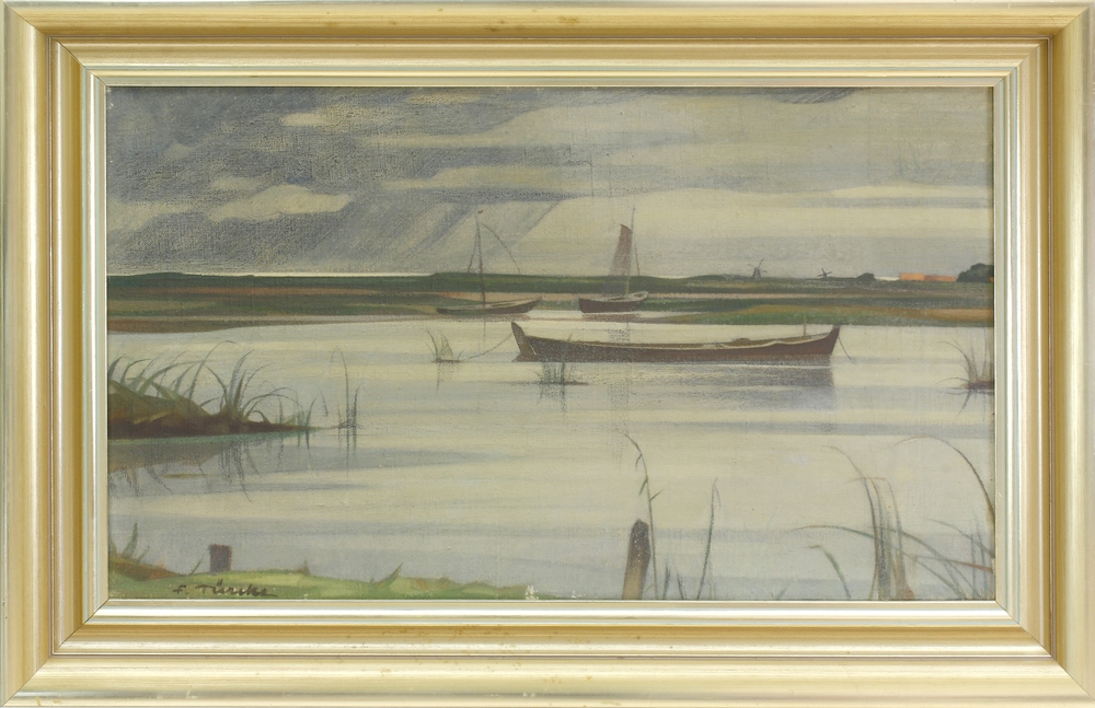 Auktionshaus Quentin Berlin  Gemälde Türcke  Franz Theodor  Am Frischen Haff. 1936