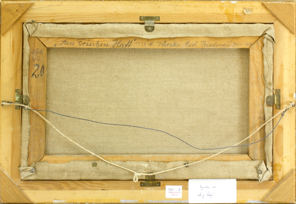 Auktionshaus Quentin Berlin  Gemälde Türcke  Franz Theodor  Am Frischen Haff. 1936