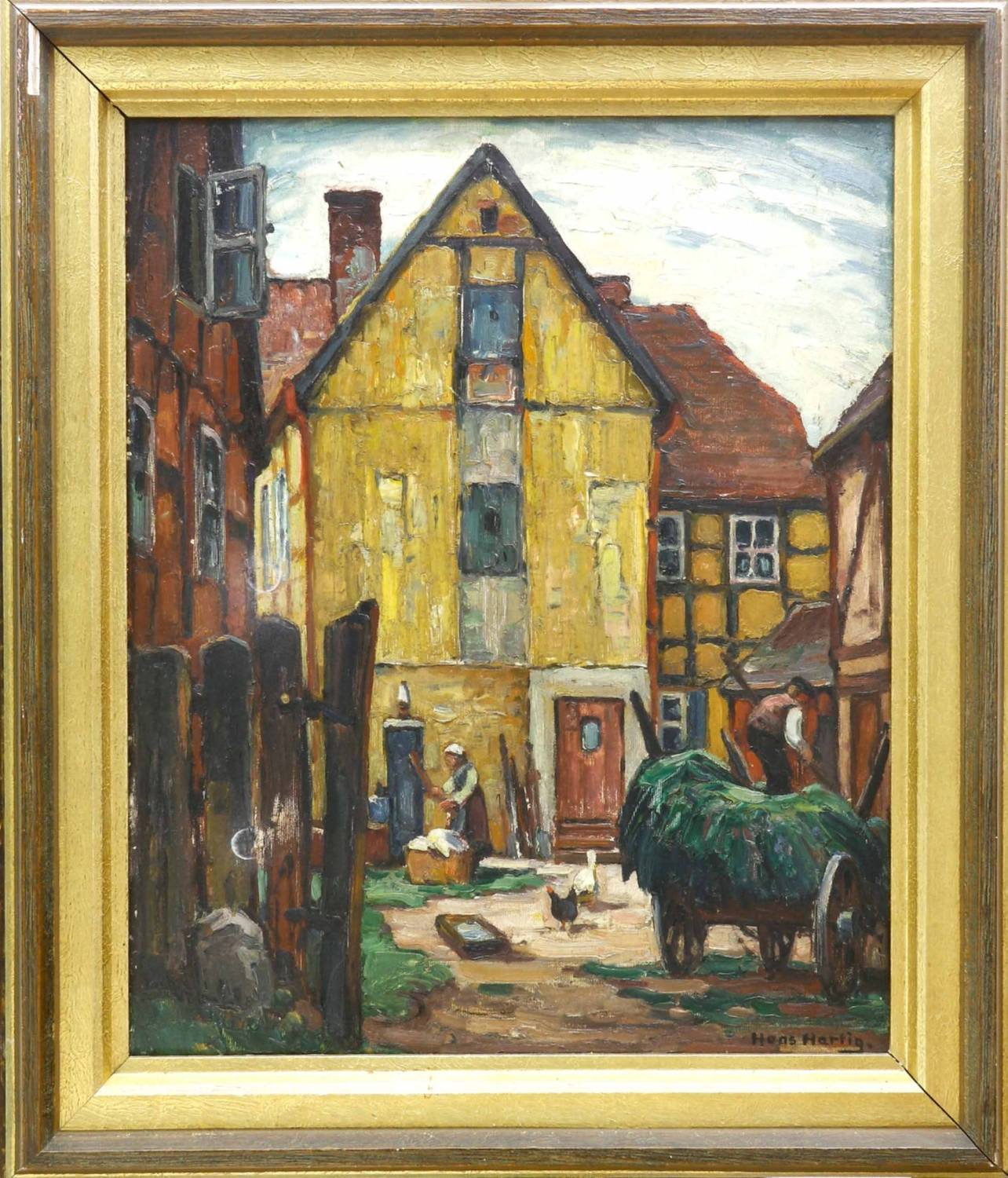 Auktionshaus Quentin Berlin  Gemälde Hartig  Hans  Das gelbe Haus