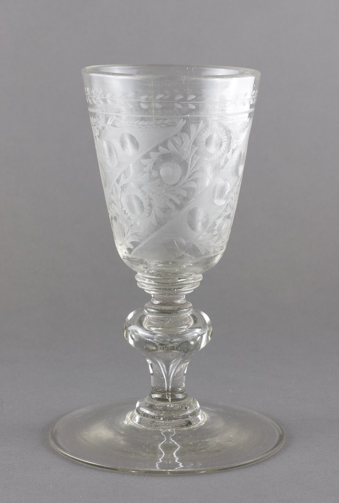 Auktionshaus Quentin Berlin  Glas Pokalglas  deutsch  um 1800  Farbloses Glas