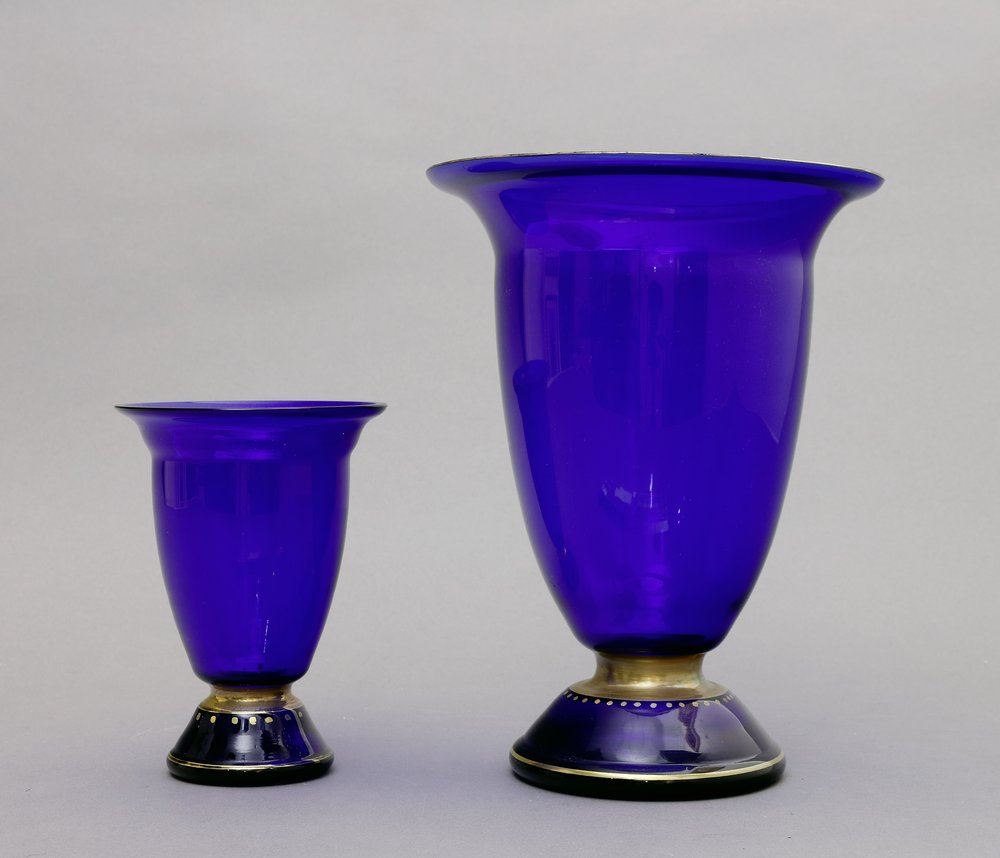 Auktionshaus Quentin Berlin  Glas Vase  Jean Beck  zwei Stück