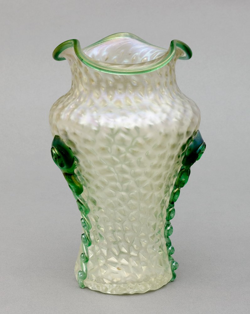 Auktionshaus Quentin Berlin  Glas Vase  Wilhelm Kralik Sohn  Böhmen  Jugendstil  1900 - 1910