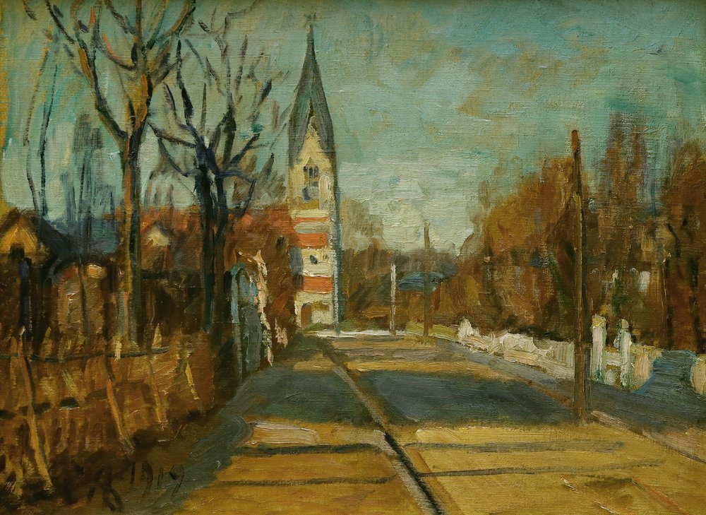 Auktionshaus Quentin Berlin  Gemälde Asmussen  Christian  Märzsonne. 1919.