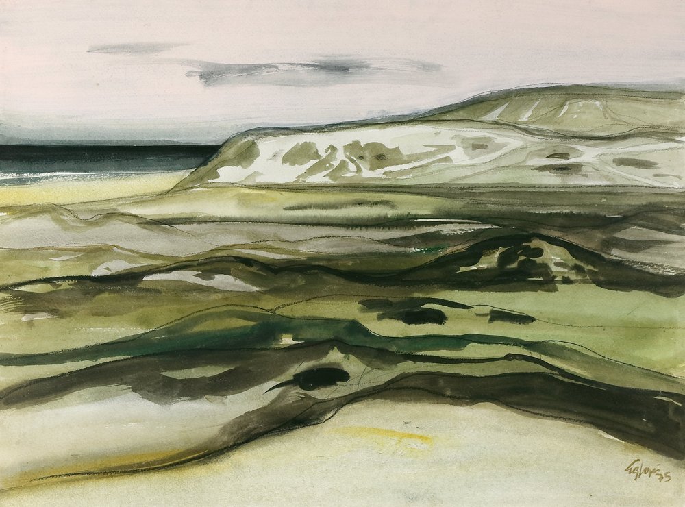 Auktionshaus Quentin Berlin  Zeichnungen Eglau  Otto  Dünenlandschaft (Sylt ?). 1975