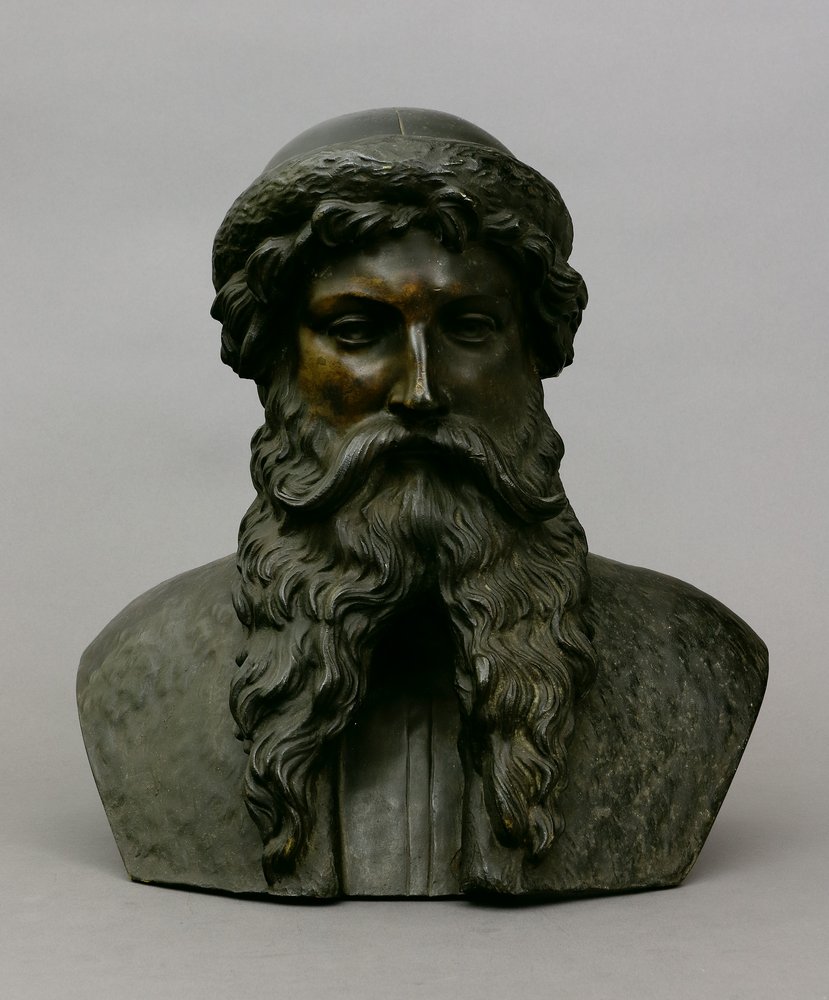 Auktionshaus Quentin Berlin  Skulptur Bildhauer des 19. Jh.  deutsch  Büste Johannes Gutenberg