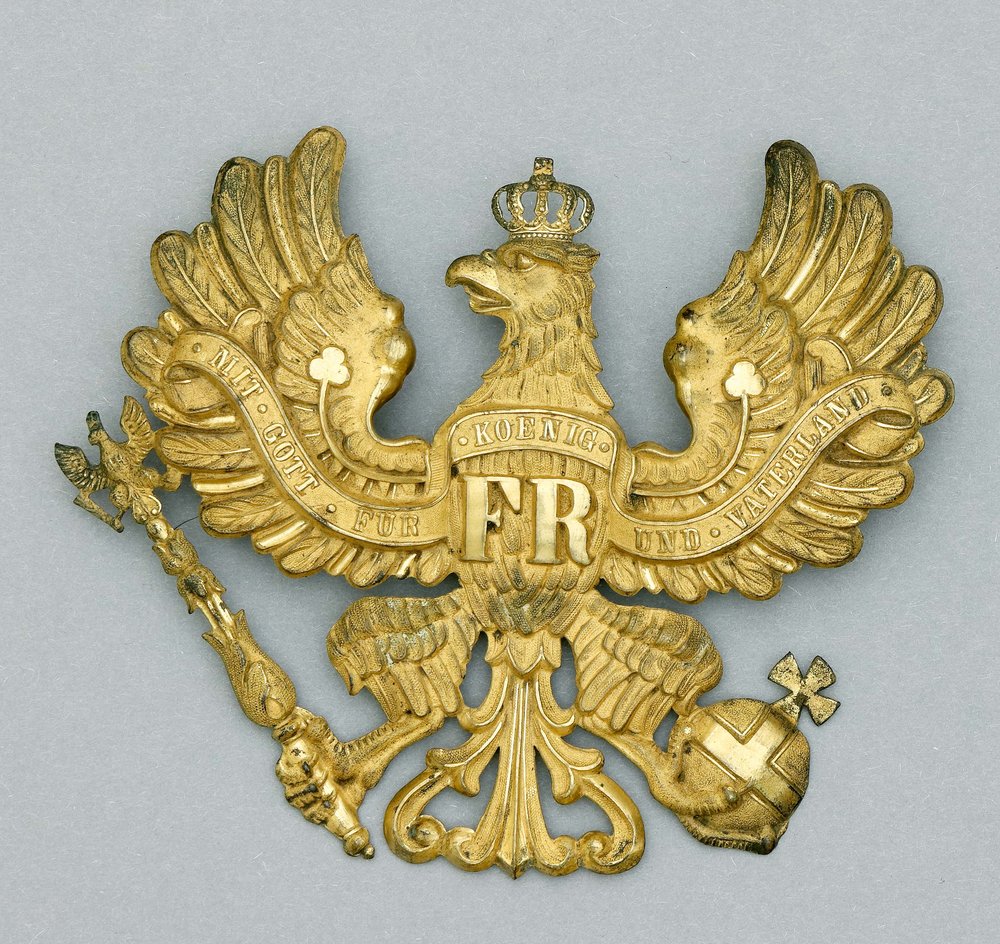 Auktionshaus Quentin Berlin  Kunstgewerbe Helmwappen Preußen  Helmadler für die Pickelhaube der Offiziere  um 1900