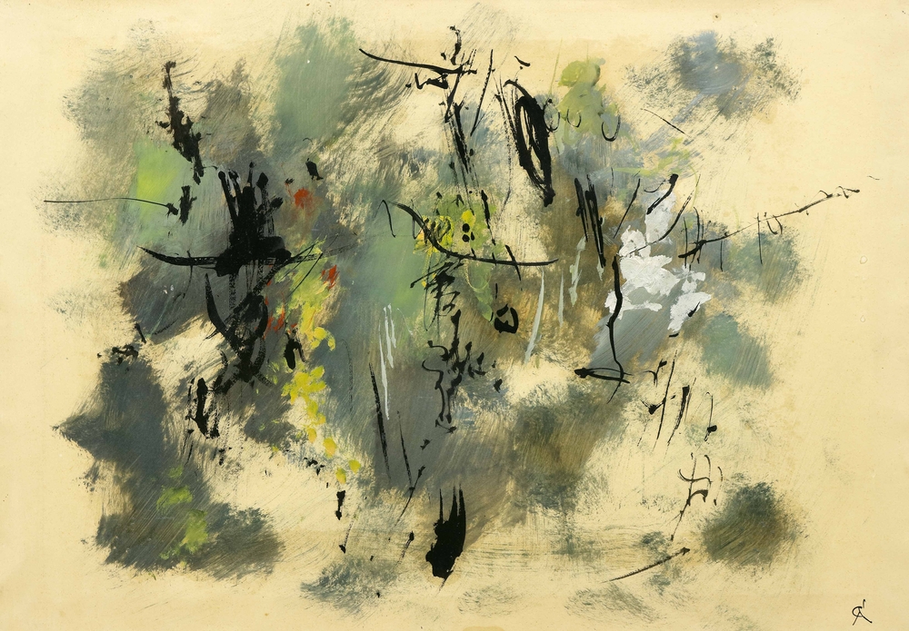 Auktionshaus Quentin Berlin  Gemälde Cavael  Rolf  Ohne Titel. 1958.