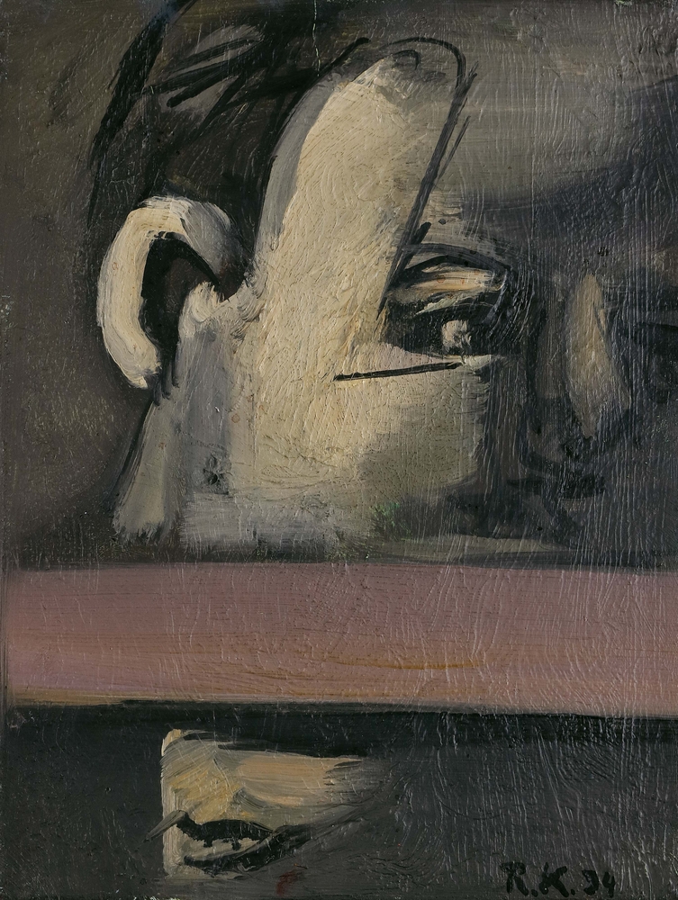 Auktionshaus Quentin Berlin  Gemälde Kerbach  Ralf  Selbstbildnis. (19)94.