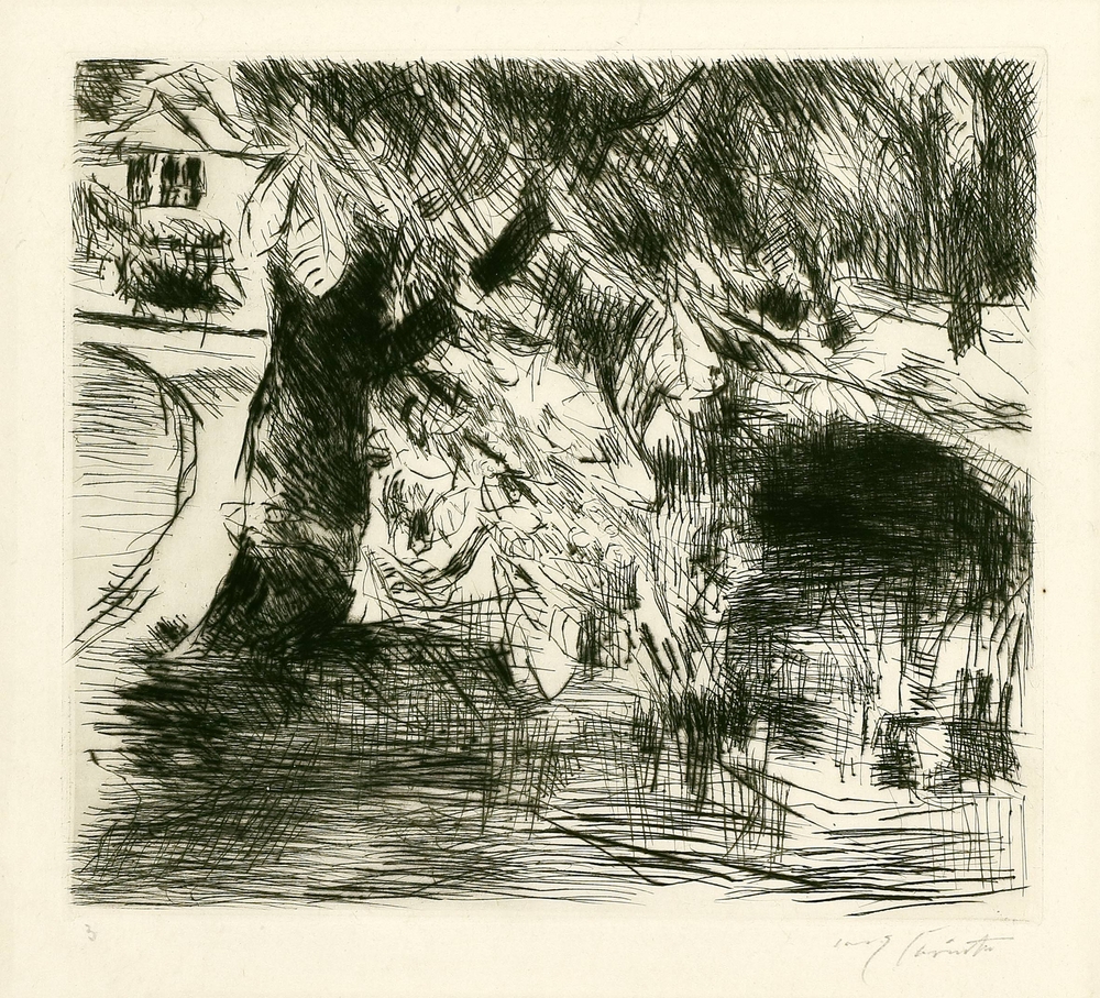 Auktionshaus Quentin Berlin  Künstlergrafik Corinth  Lovis  Kastanienbäume. 1923.